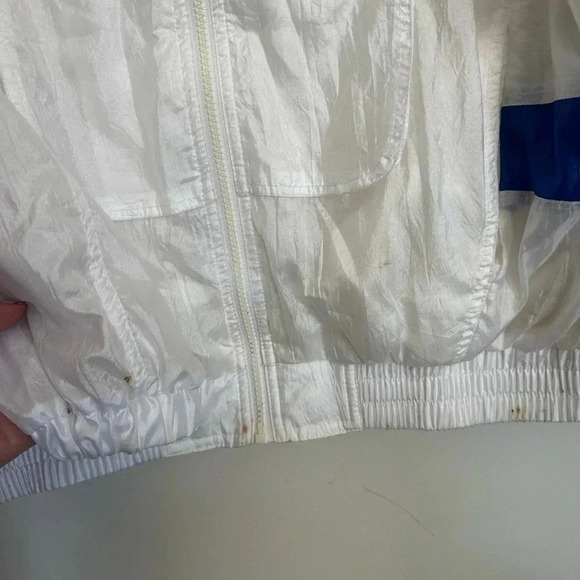 IXSPA 2000 White with Color blocks 80s Windbreaker, Size Medium - Picture 6 of 8